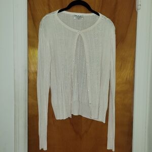 David Meister Button Down Knit Sweater - Size L